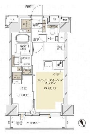 ルジェンテ早稲田 5階 間取り図