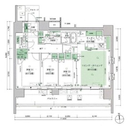 HARUMI FLAG PARK VILLAGE (晴海フラッグ パークヴィレッジ) 4階 間取り図