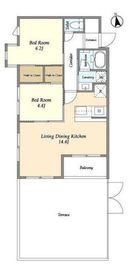 ガーデン東新宿 202 間取り図