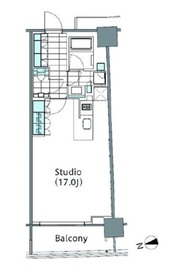 コンフォリア新宿イーストサイドタワー 1510 間取り図