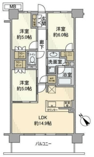 プレミスト溝の口 2階 間取り図
