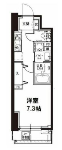 メゾンドアーク南大井 605 間取り図