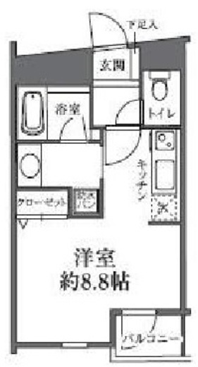 レジデンス白金高輪 206 間取り図