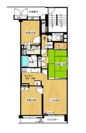 コスモ国立 8階 間取り図