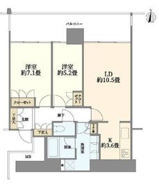 M.M.TOWERS the East (エムエムタワーズ・ザ・イースト) 20階 間取り図