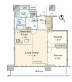 ザ・タワー横浜北仲 6階 間取り図