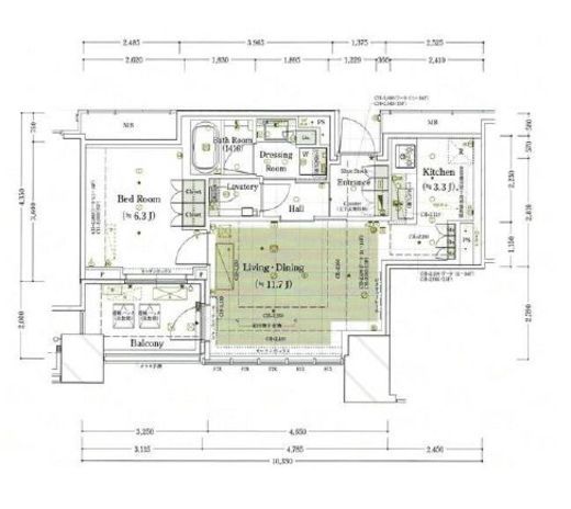 宮益坂ビルディングザ・渋谷レジデンス 9階 間取り図