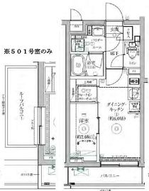 RELUXIA三軒茶屋 (リルシア三軒茶屋) 5階 間取り図