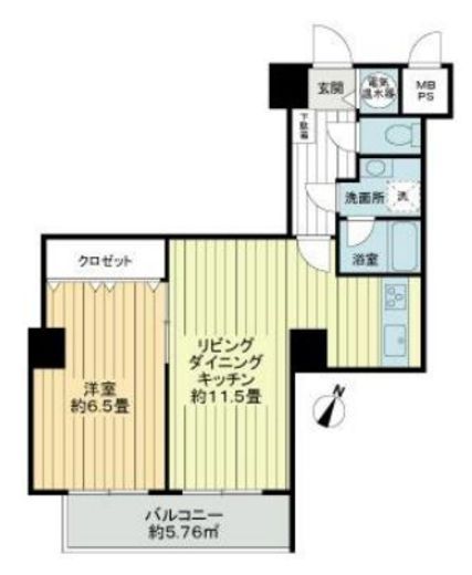 ライオンズマンション池袋 5階 間取り図