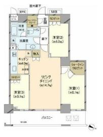 THE KOSUGI TOWER 19階 間取り図