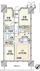 レジデントプレイス西葛西 3階 間取り図