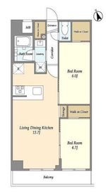 La Douceur志茂 (ラドゥセール志茂) 203 間取り図