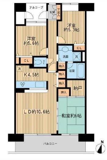アソシエール溝の口 5階 間取り図