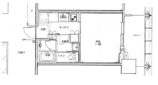 ブリリアタワー浜離宮 16階 間取り図