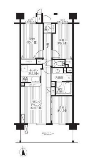 ピエス綱島 320 間取り図