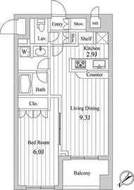 スペーシア三軒茶屋弐番館 510 間取り図