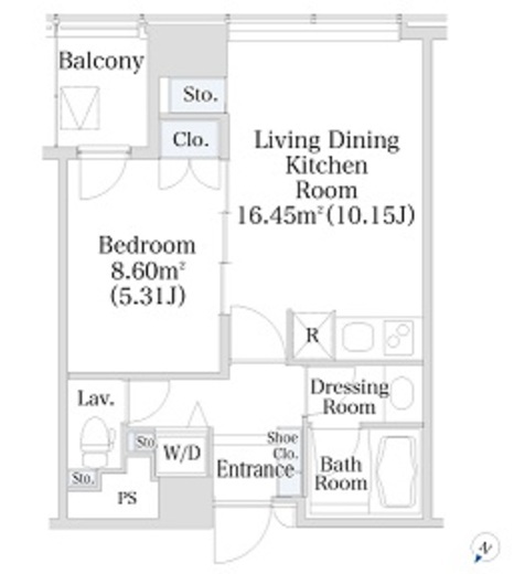 プラティーヌ新宿新都心 903 間取り図