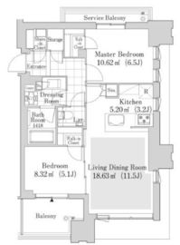 大崎ガーデンレジデンス 1901 間取り図