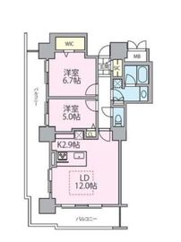 ロイヤルパークスタワー南千住 401 間取り図