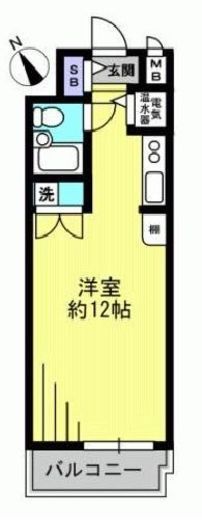 ビューシティ新宿御苑 6階 間取り図