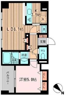 ラポール三田 305 間取り図