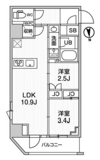 nido SHIN-OKACHIMACHI 301 間取り図