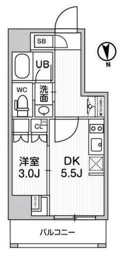 nido SHIN-OKACHIMACHI 302 間取り図