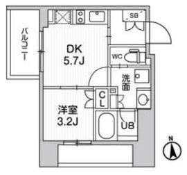 nido SHIN-OKACHIMACHI 305 間取り図