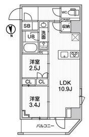 nido SHIN-OKACHIMACHI 504 間取り図