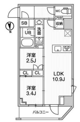 nido SHIN-OKACHIMACHI 604 間取り図
