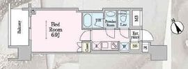 ラグゼナ磯子 1005 間取り図