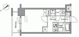 レジディア横濱関内 709 間取り図