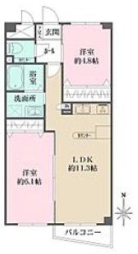 アルビレオ中野坂上 101 間取り図