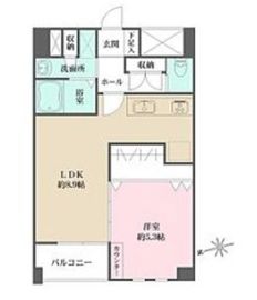 アビオン中野坂上 A322 間取り図