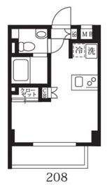 ガーデン代々木八幡 208 間取り図