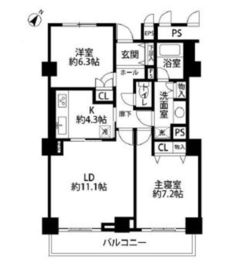 プラティーヌ田町 55 間取り図