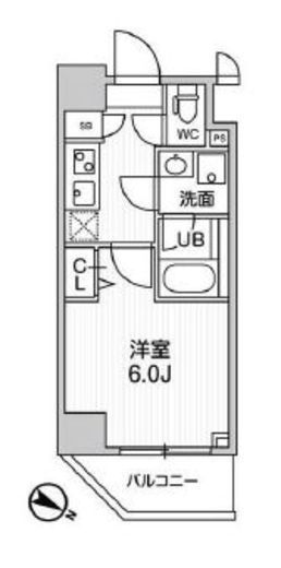 ALTERNA横濱阪東橋 (オルタナ横濱阪東橋) 611 間取り図