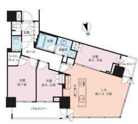 グローバルフロントタワー 15階 間取り図