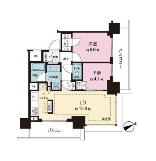 アトラスタワー五反田 7階 間取り図