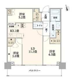 グローバルフロントタワー 24階 間取り図