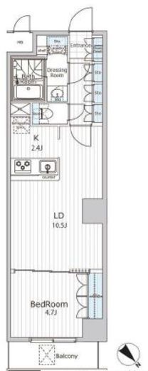 ビエラコート日本橋久松町 807 間取り図