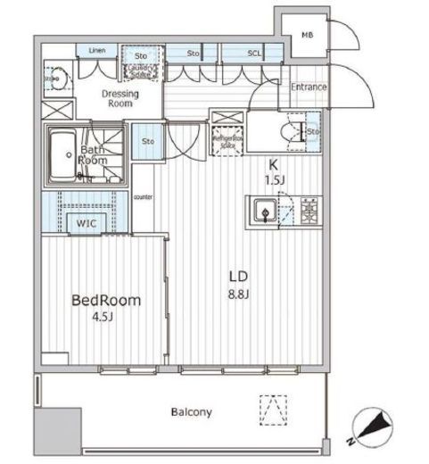 ビエラコート日本橋久松町 301 間取り図