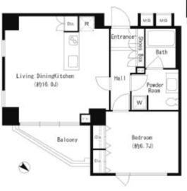 テラッツァ表参道 404 間取り図