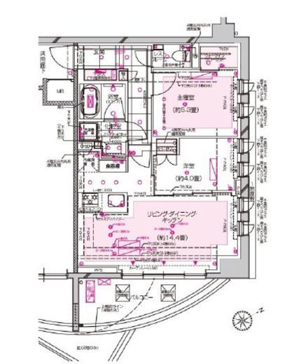 ディアナコート祐天寺レジデンス 2階 間取り図