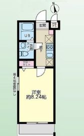 プラティーク高円寺 104 間取り図