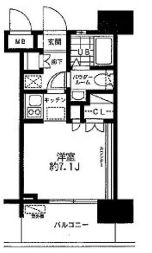 レジディア大森東 409 間取り図