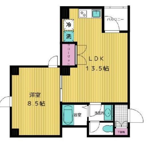 グランデュオ小石川 2階 間取り図