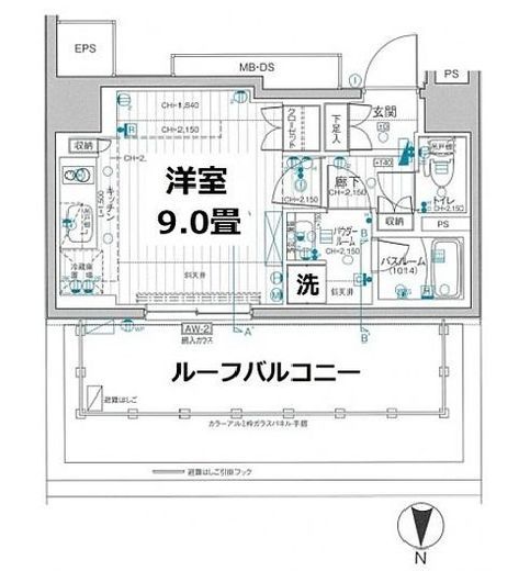 デュオステージ新高円寺 12階 間取り図