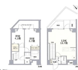 オープンレジデンシア目黒青葉台 1階 間取り図