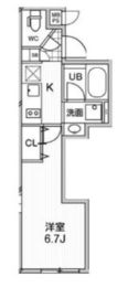 コスモリード目黒花房山 202 間取り図